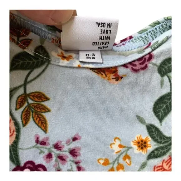 Little Miss Dessa 🌺 Made In USA Floral Knot Gown - Picture 3 of 7